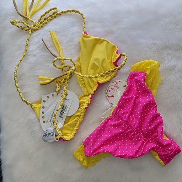 Brand New Beach Bunny Braided Reversible Set 2 Pcs - Picture 5 of 11